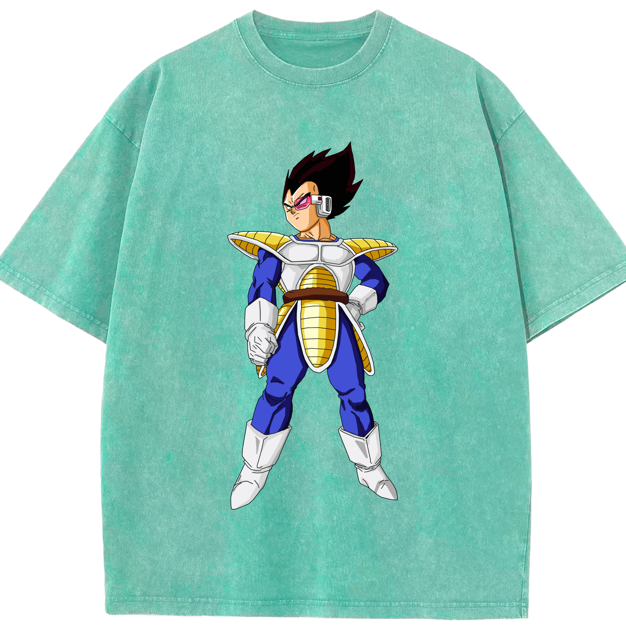 （画像用） ドラゴンボール ベジータ四世（Bejīta Yonsei）DRAGON BALL Vegeta IV 綿100% ヴィンテージ風 半袖Tシャツ（フロントプリント）